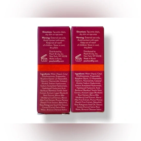 NEW 5 Pc Peach & Lily Set Pore Toner, Barrier Serum, Eye Cream & Cleanser